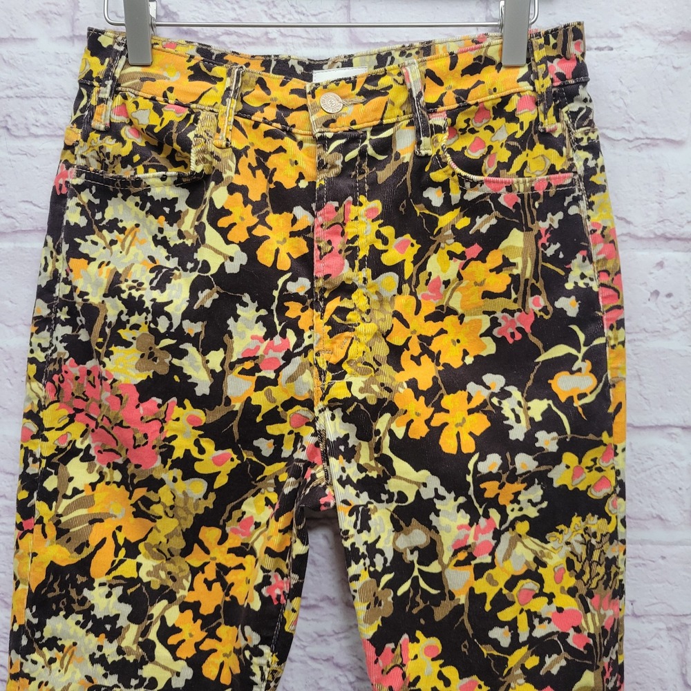 Mother Hustler Ankle Fray Jeans Size 28 Hopscotch Autumn Floral High Rise Boho‎ - Picture 2 of 10